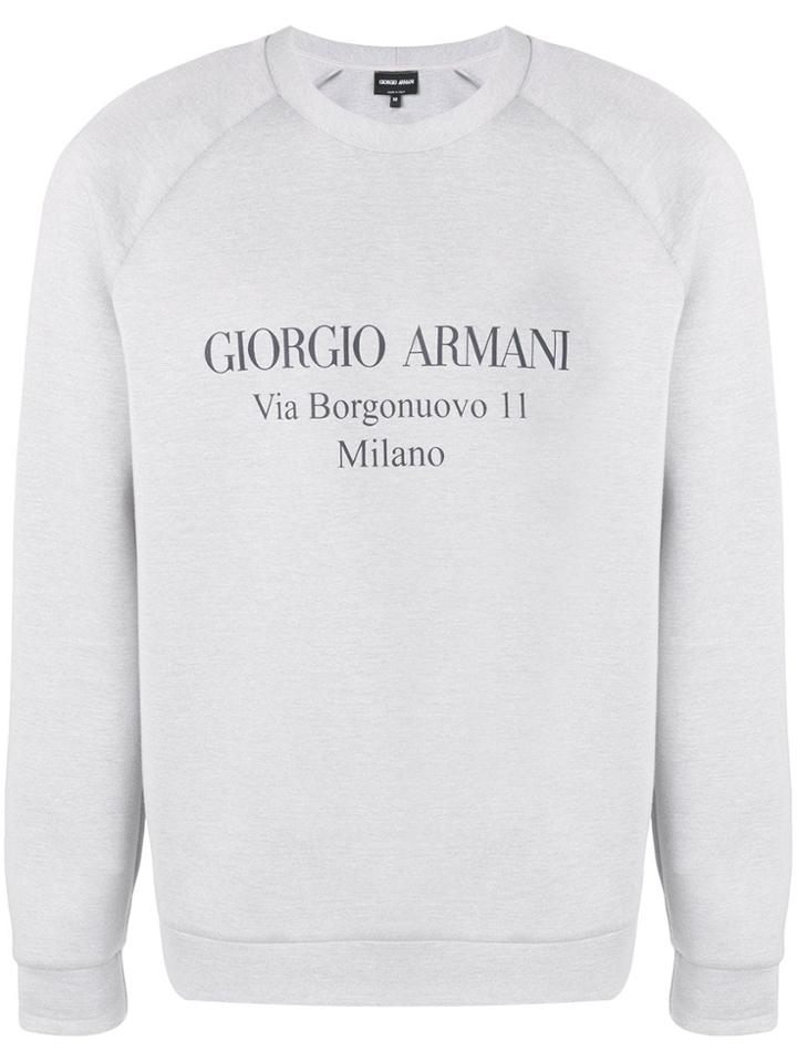 Giorgio Armani Logo Sweatshirt - Grey