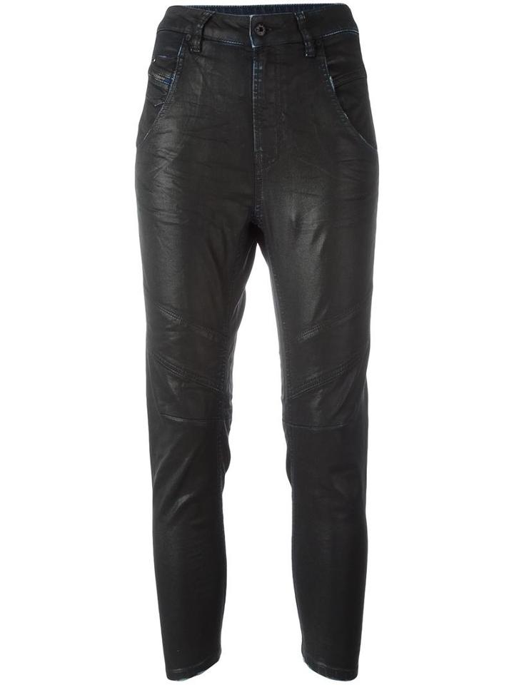 Diesel 'fayzanes' Trousers, Women's, Size: 23, Black, Cotton/polyester/spandex/elastane