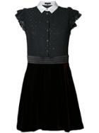 Loveless A-line Collared Dress - Black