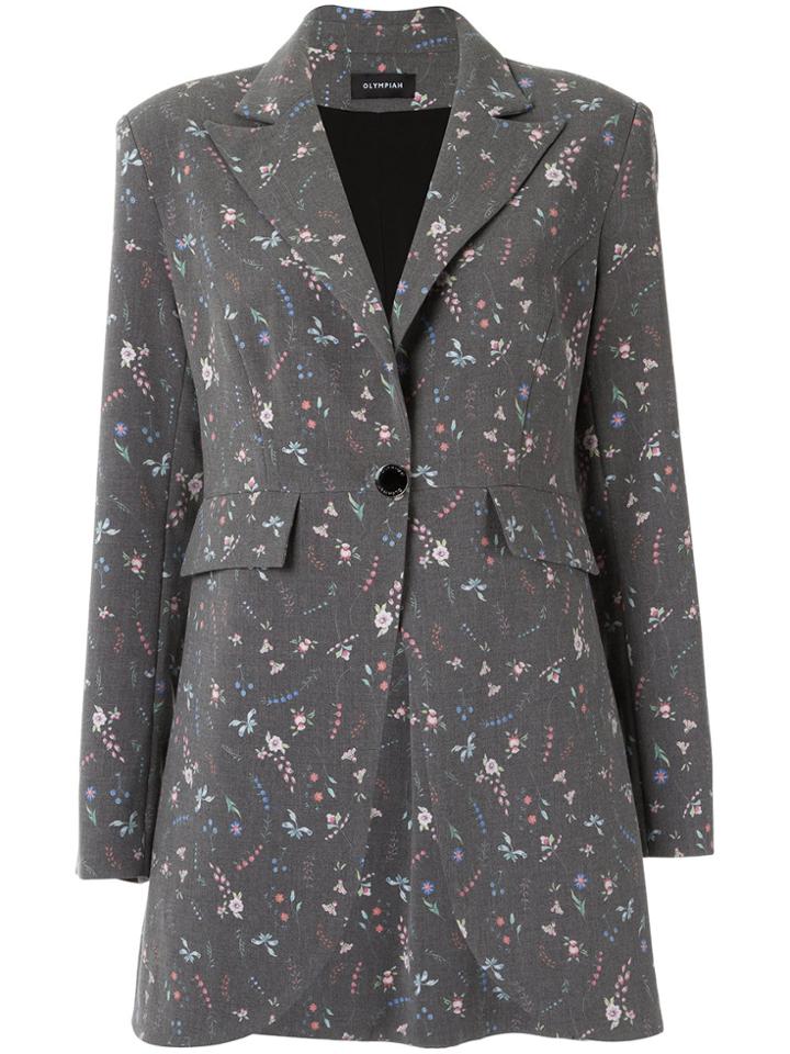 Olympiah Printed Blazer - Grey