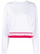 Calvin Klein Jeans Logo Stripe Sweater - White