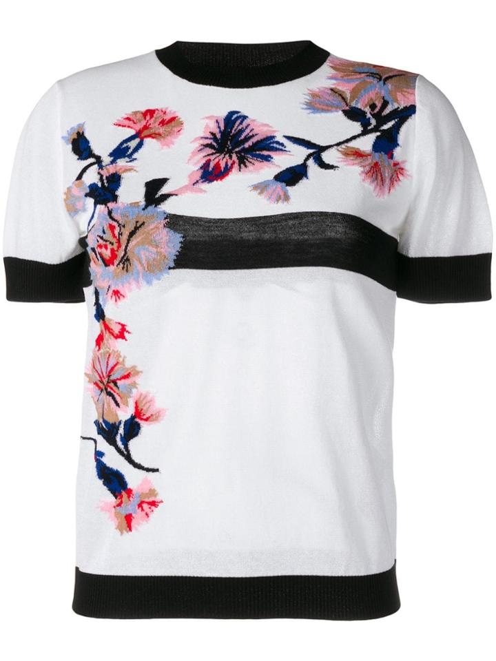 Ermanno Scervino Knitted Floral Top - White