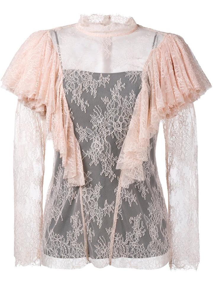 Philosophy Di Lorenzo Serafini Lace Ruffle Blouse