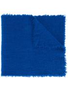 Faliero Sarti Frayed Scarf, Men's, Blue, Virgin Wool/cashmere/nylon