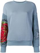 Mr & Mrs Italy Embroidered Detail Sweatshirt - Blue