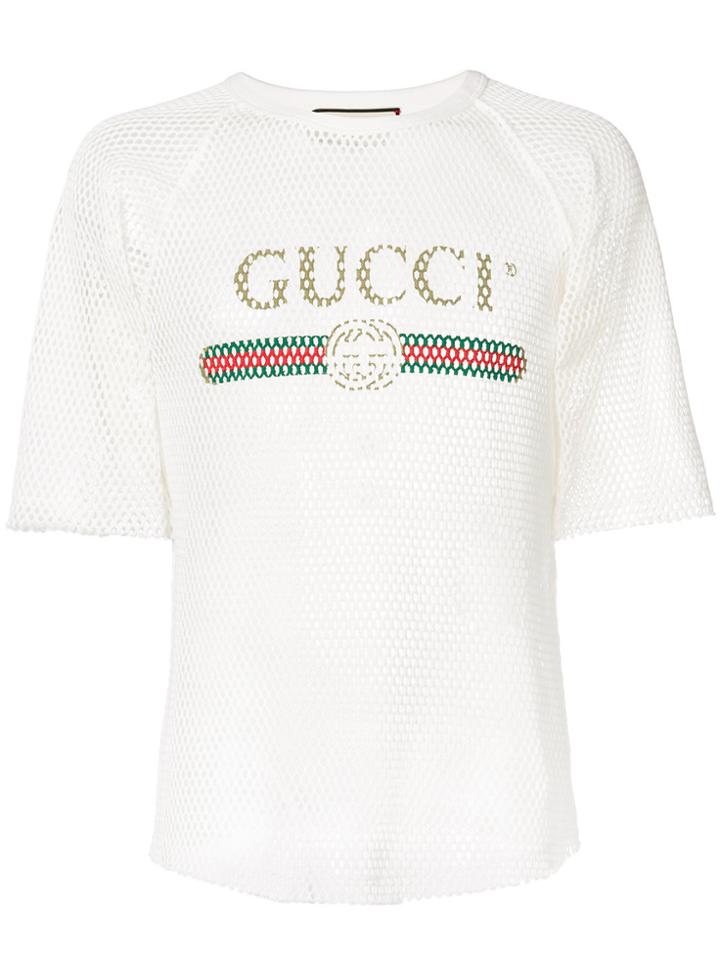 Gucci Mesh Logo T-shirt - White