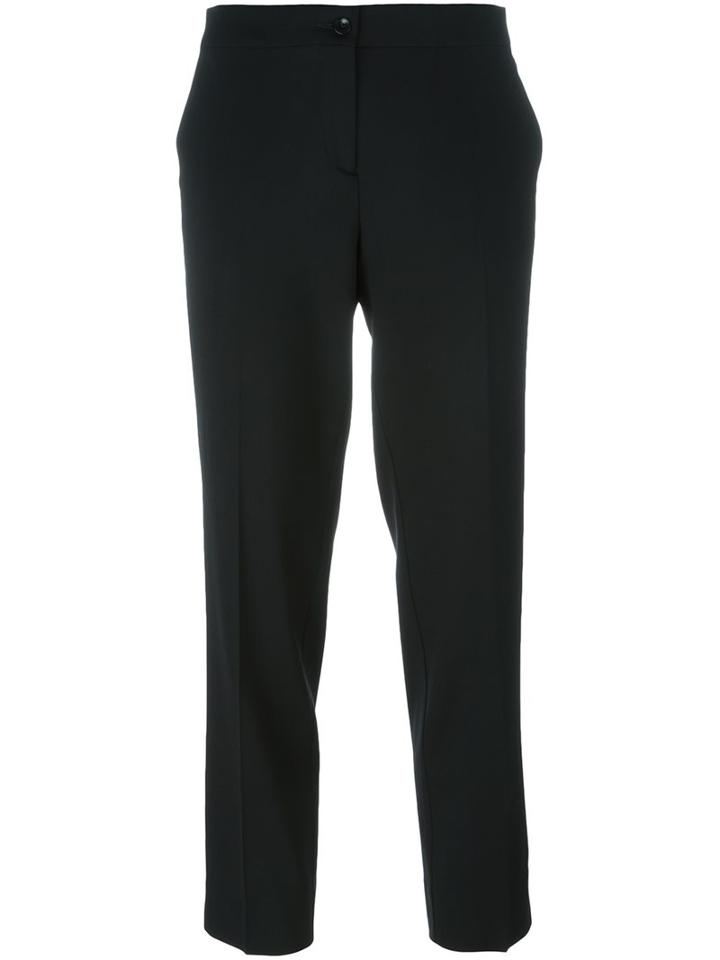 Etro Cropped Trousers, Women's, Size: 38, Black, Spandex/elastane/wool