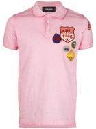 Dsquared2 Logo Patch Polo Shirt - Pink & Purple