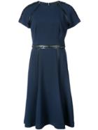 Jonathan Simkhai Studded Leather Trim Dress - Blue