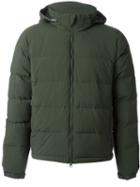 Aspesi Short Hooded Coat, Men's, Size: Large, Green, Feather Down/polyamide