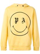 Palm Angels Emoji Print Hoodie, Size: Large, Yellow/orange, Cotton