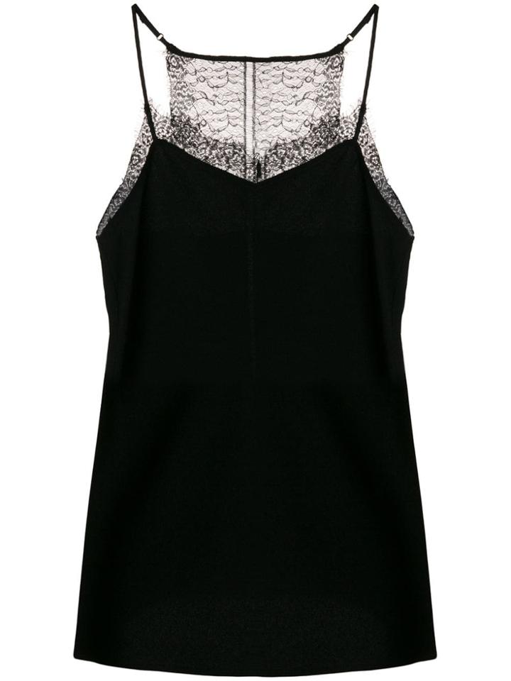 Dvf Diane Von Furstenberg Lace Trim Cami Top - Black