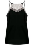Dvf Diane Von Furstenberg Lace Trim Cami Top - Black