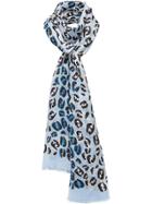 Fendi Splash Ff Maxi Stole Scarf - Blue