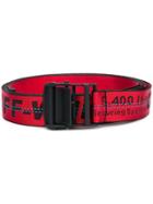 Off-white Slogan Buckle Belt - Red