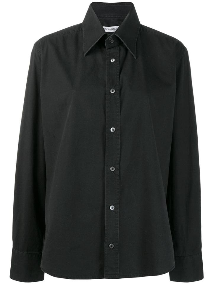 Dolce & Gabbana Vintage 1990's Placket Detail Shirt - Black