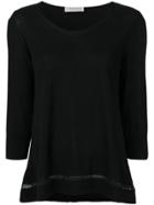 Le Tricot Perugia Loose Fit Knitted Top - Black