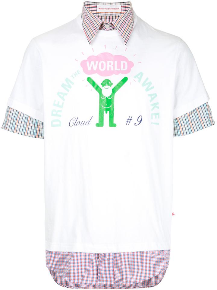 Walter Van Beirendonck Vintage Checked Layered T-shirt - White