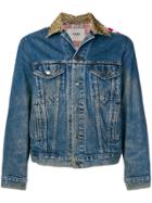 Herman Printed Patch Denim Jacket - Blue