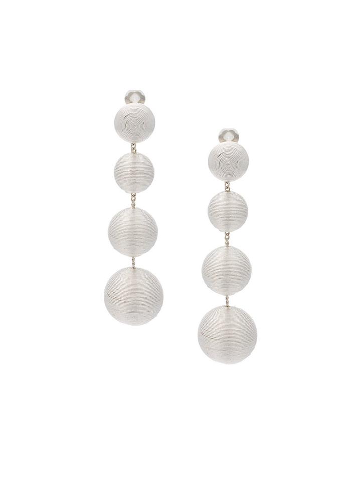 Rebecca De Ravenel Les Bonbon Luna Earrings, Women's, White