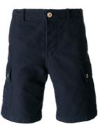 Bleu De Paname Back Pocket Cargo Shorts - Blue