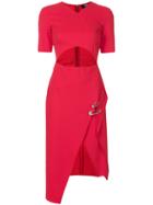 Versus Asymmetric Cut-out Dress - Red