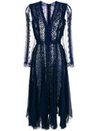 Ermanno Scervino Panelled Evening Dress - Blue