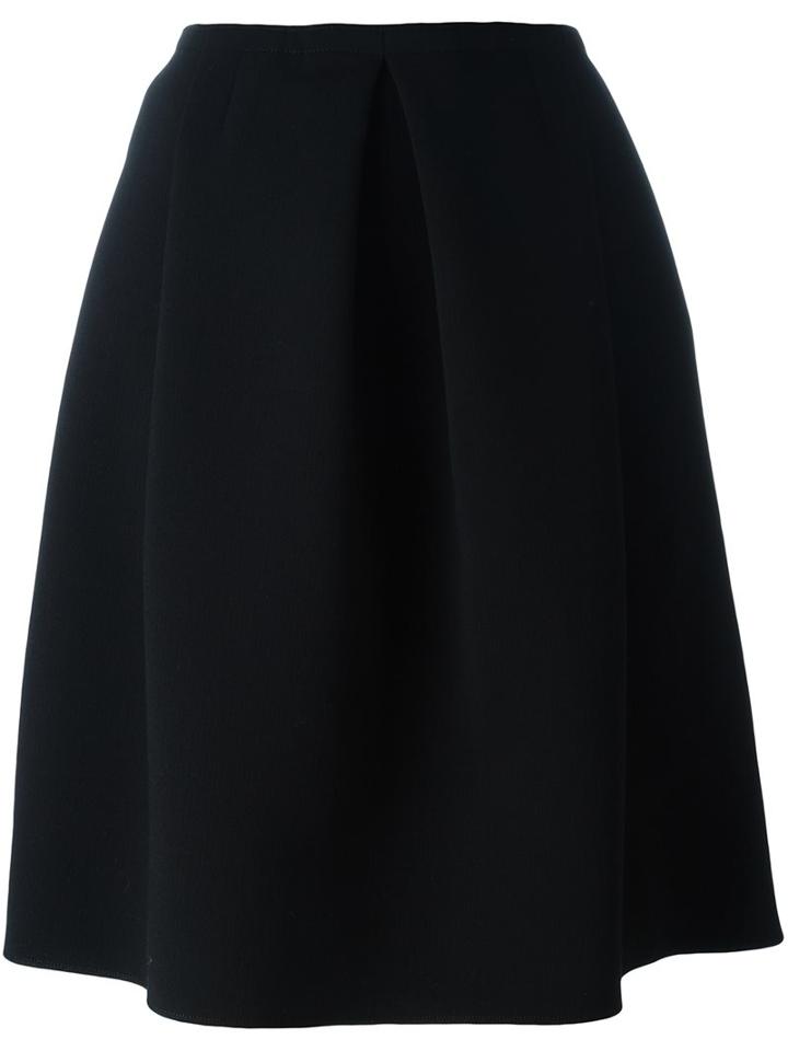 Agnona Midi A-line Skirt, Women's, Size: 44, Black, Silk/spandex/elastane/cupro/wool