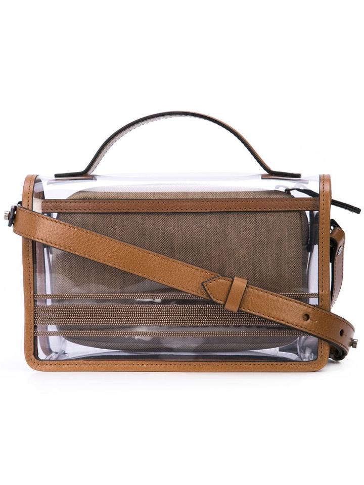 Brunello Cucinelli Cross Body Satchel Bag - Brown