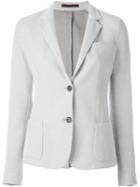 Eleventy Two Button Blazer, Women's, Size: 48, Grey, Cotton