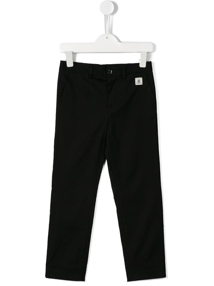 Dolce & Gabbana Kids Embroidered Car Trousers, Toddler Boy's, Size: 5 Yrs, Black
