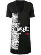 Dsquared2 Graphic Print T-shirt Dress - Black