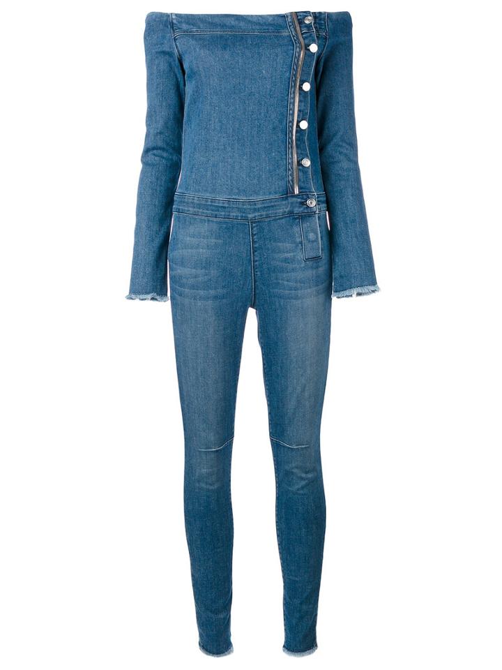 Rta - Strapless Denim Jumpsuit - Women - Cotton/polyester/spandex/elastane - 4, Women's, Blue, Cotton/polyester/spandex/elastane