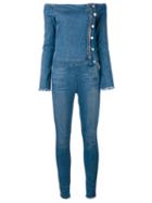 Rta - Strapless Denim Jumpsuit - Women - Cotton/polyester/spandex/elastane - 4, Women's, Blue, Cotton/polyester/spandex/elastane