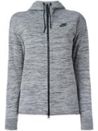 Nike Zip Hooded Cardigan, Women's, Size: Large, Grey