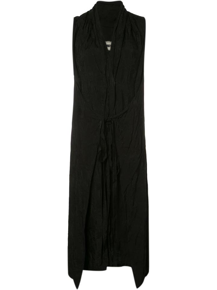 Uma Wang Long Sleeveless Jacket, Women's, Size: Medium, Black, Cupro