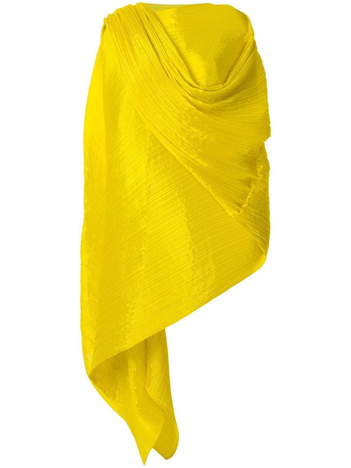 Pleats Please By Issey Miyake 'pleats Please' Blouse - Yellow & Orange