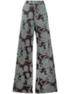 Jil Sander Floral Wide-leg Trousers - Brown
