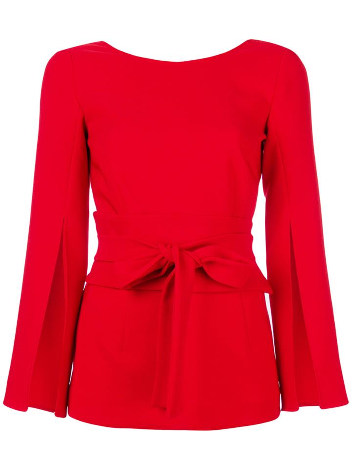 P.a.r.o.s.h. Tie Waist Blouse - Red