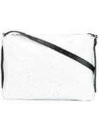Mm6 Maison Margiela Cracked Leather Effect Crossbody Bag, Women's, White