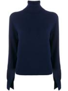 Chloé Turtleneck Knitted Jumper - Blue