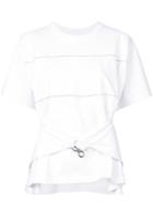 Carven Tie Waist Short Sleeve T-shirt - White