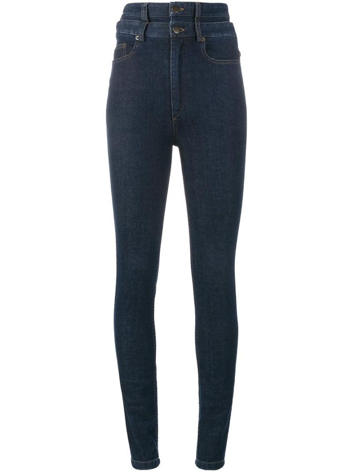 Y / Project High-waisted Skinny Jeans, Women's, Size: 38, Blue, Cotton/spandex/elastane