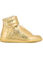 Maison Margiela Future Hi-top Sneakers, Men's, Size: 45, Yellow/orange, Calf Leather/leather/rubber