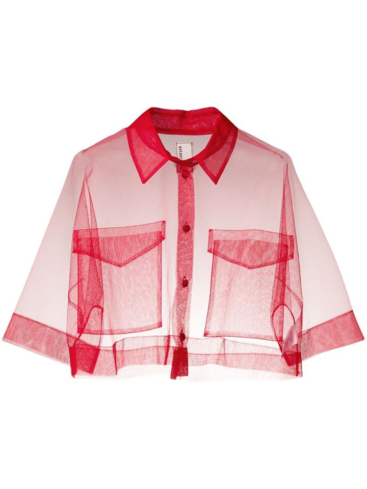 Antonio Marras Cropped Sheer Shirt - Red