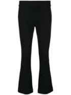 Helmut Lang - Cropped Flared Trousers - Women - Cotton/polyester/spandex/elastane - 29, Black, Cotton/polyester/spandex/elastane