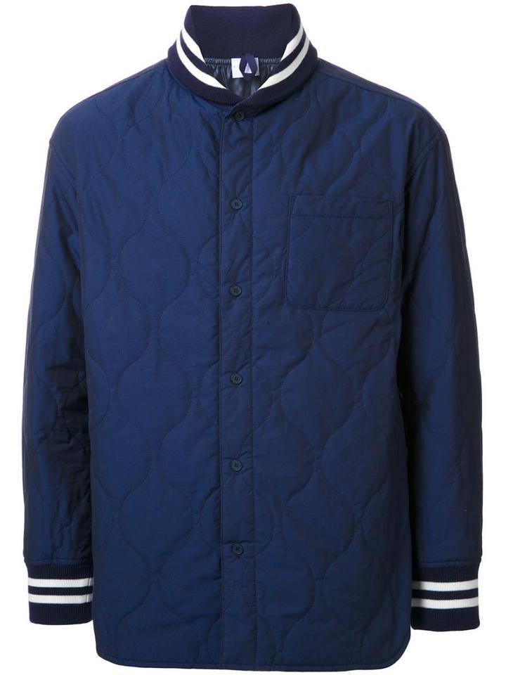 Cityshop Quilted Bomber Jacket, Men's, Size: Large, Blue, Cotton