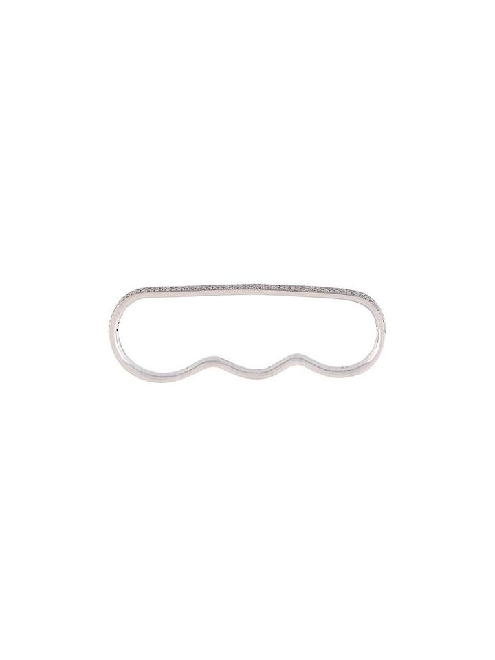 As29 3-finger Ring, Women's, Size: 4 1/2, Metallic