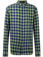 Haider Ackermann Checked Shirt, Men's, Size: Large, Blue, Wool