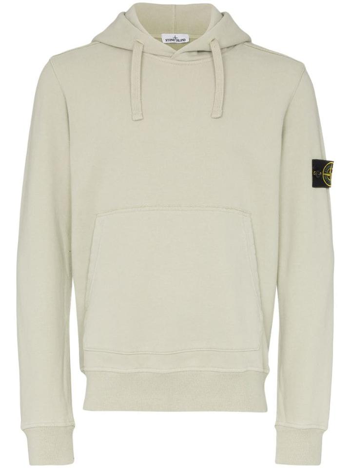 Stone Island Logo-patch Hoodie - Green